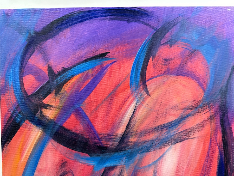 Gerrit Greve (1948-2024, Cardiff by the Sea, CA) Original Abstract Acrylic Painting On Canvas 2014 Signed Verso 16' X 20' Estimate $1,000-$2,000 [Photo 3]