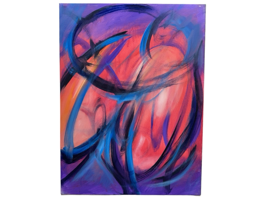 Gerrit Greve (1948-2024, Cardiff by the Sea, CA) Original Abstract Acrylic Painting On Canvas 2014 Signed Verso 16' X 20' Estimate $1,000-$2,000 [Photo 1]