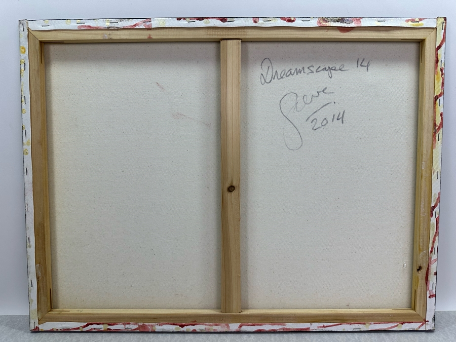 Gerrit Greve (1948-2024, Cardiff by the Sea, CA) Original Mixed Media Wave Acrylic Painting On Canvas Titled 'Dreamscape 14' 2014 Signed Verso 20' X 16' Estimate $1,000-$2,000 [Photo 5]