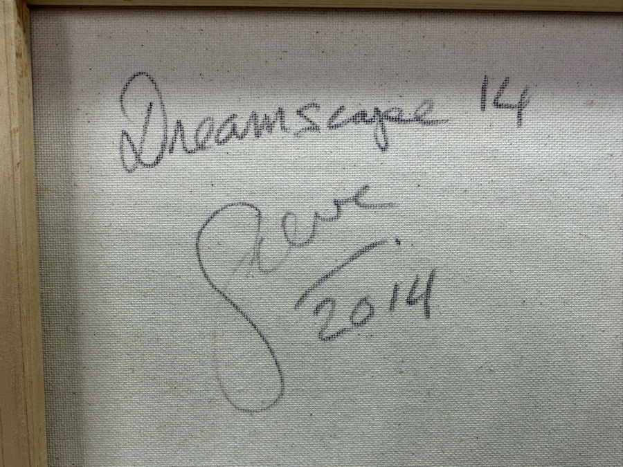 Gerrit Greve (1948-2024, Cardiff by the Sea, CA) Original Mixed Media Wave Acrylic Painting On Canvas Titled 'Dreamscape 14' 2014 Signed Verso 20' X 16' Estimate $1,000-$2,000 [Photo 6]