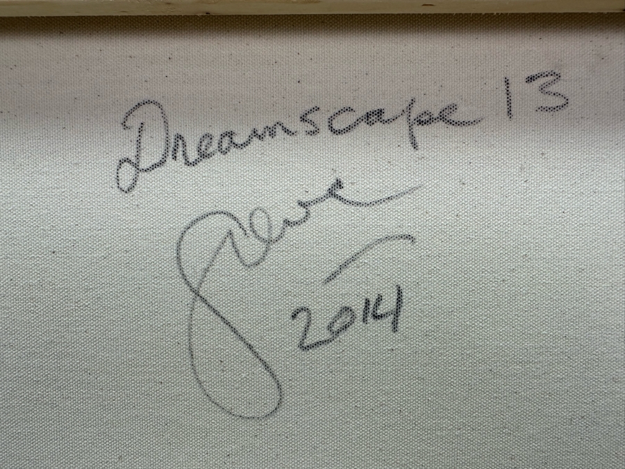 Gerrit Greve (1948-2024, Cardiff by the Sea, CA) Original Mixed Media Wave Acrylic Painting On Canvas Titled 'Dreamscape 13' 2014 Signed Verso 20' X 16' Estimate $1,000-$2,000 [Photo 7]