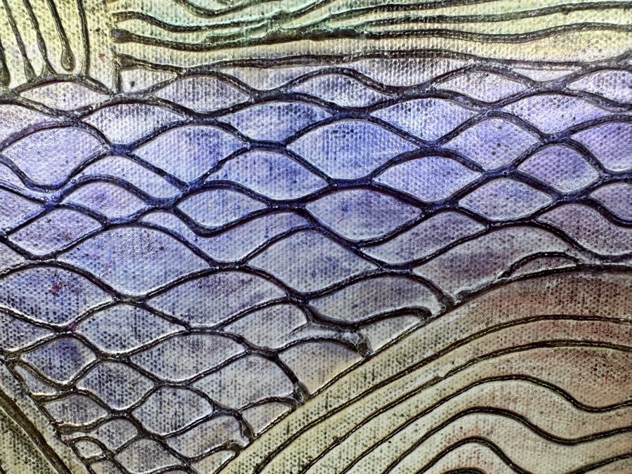 Gerrit Greve (1948-2024, Cardiff by the Sea, CA) Original Mixed Media Wave Acrylic Painting On Canvas Titled 'Dreamscape 13' 2014 Signed Verso 20' X 16' Estimate $1,000-$2,000 [Photo 3]