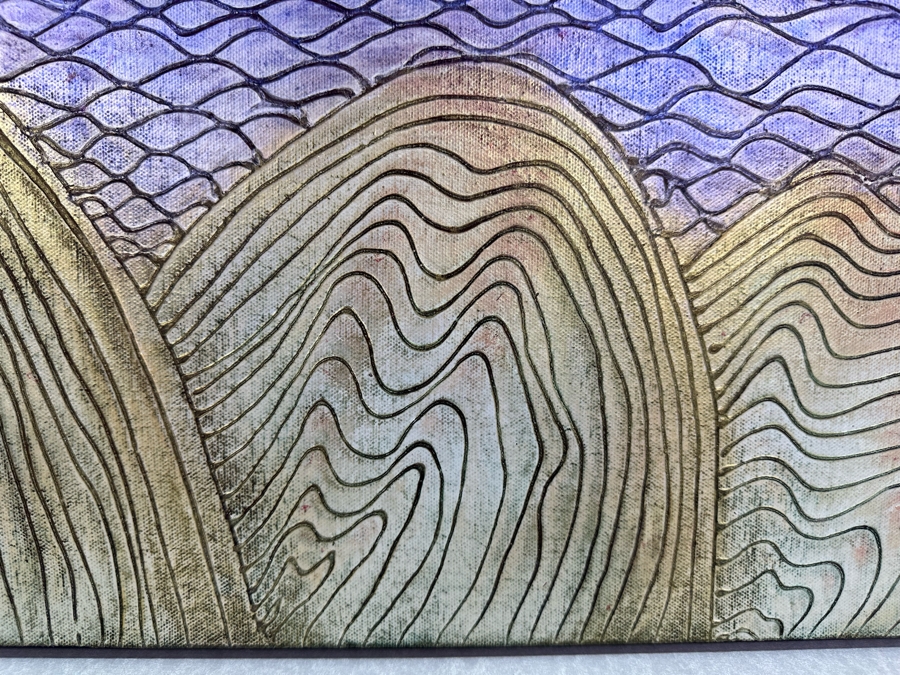 Gerrit Greve (1948-2024, Cardiff by the Sea, CA) Original Mixed Media Wave Acrylic Painting On Canvas Titled 'Dreamscape 13' 2014 Signed Verso 20' X 16' Estimate $1,000-$2,000 [Photo 2]