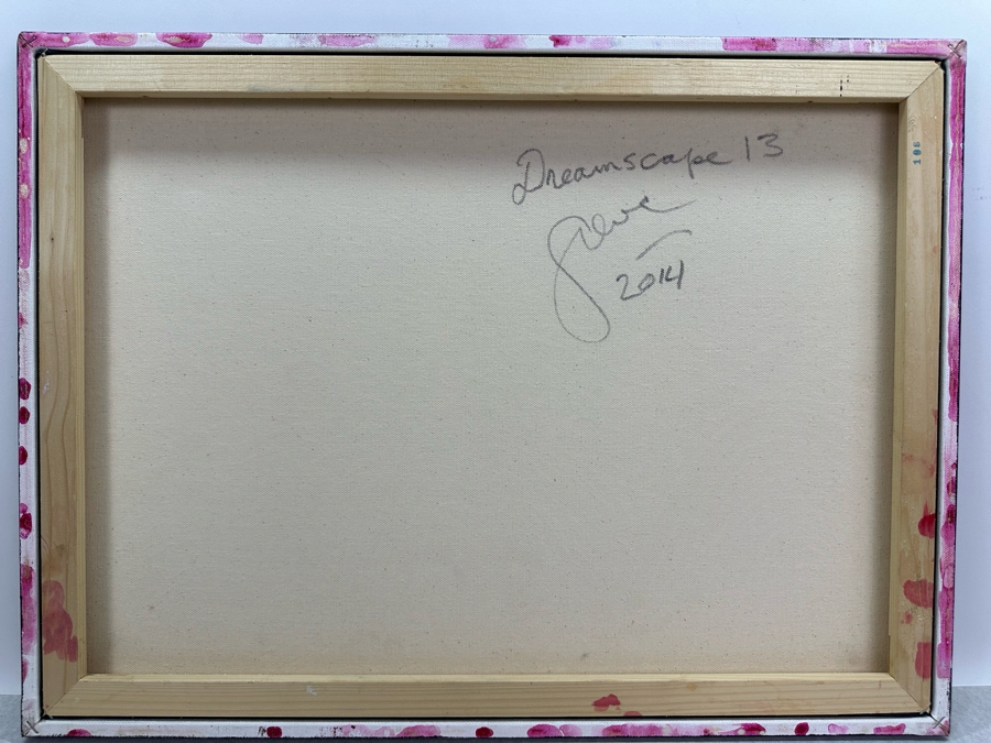 Gerrit Greve (1948-2024, Cardiff by the Sea, CA) Original Mixed Media Wave Acrylic Painting On Canvas Titled 'Dreamscape 13' 2014 Signed Verso 20' X 16' Estimate $1,000-$2,000 [Photo 6]