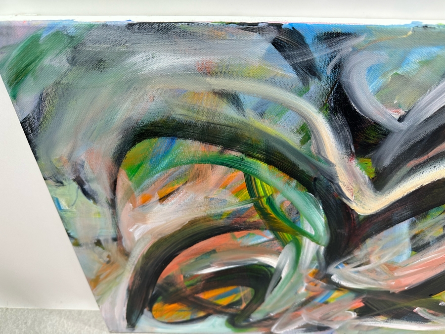 Gerrit Greve (1948-2024, Cardiff by the Sea, CA) Original Abstract Acrylic Painting On Canvas 2014 Signed Verso 20' X 16' Estimate $1,000-$2,000 [Photo 5]