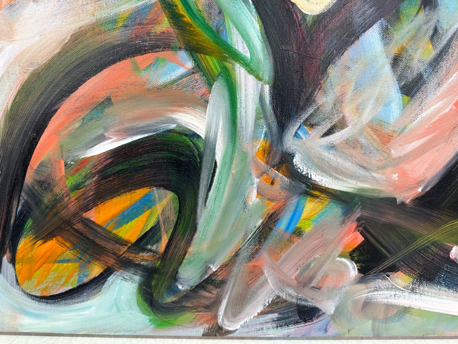 Gerrit Greve (1948-2024, Cardiff by the Sea, CA) Original Abstract Acrylic Painting On Canvas 2014 Signed Verso 20' X 16' Estimate $1,000-$2,000 [Photo 2]
