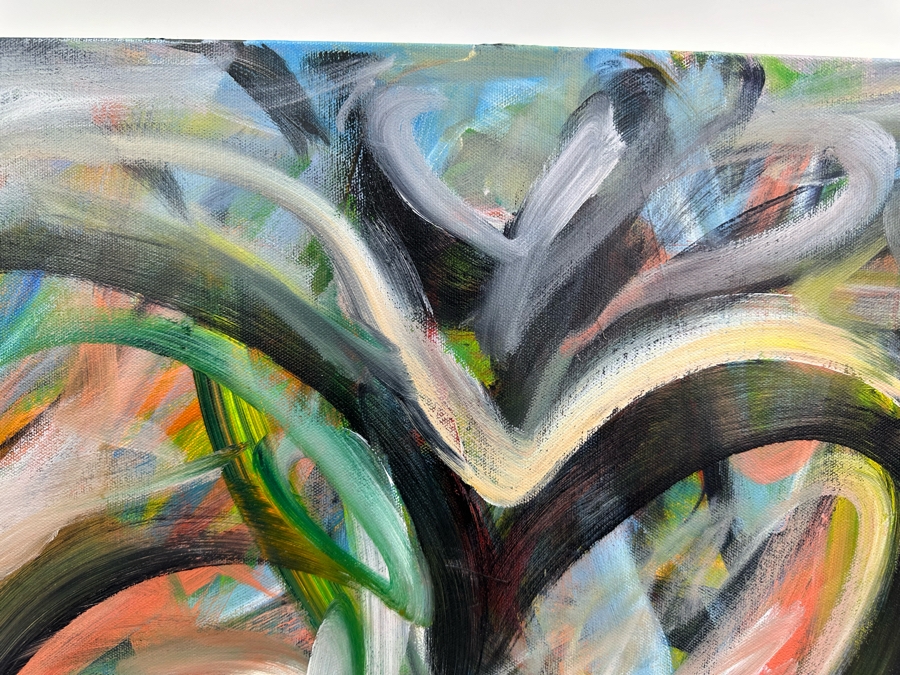 Gerrit Greve (1948-2024, Cardiff by the Sea, CA) Original Abstract Acrylic Painting On Canvas 2014 Signed Verso 20' X 16' Estimate $1,000-$2,000 [Photo 4]