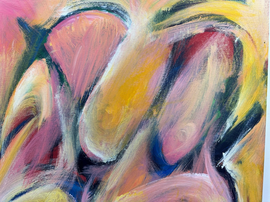 Gerrit Greve (1948-2024, Cardiff by the Sea, CA) Original Abstract Acrylic Painting On Canvas 2014 Signed Verso 16' X 20' Estimate $1,000-$2,000 [Photo 3]