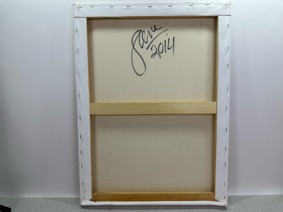 Gerrit Greve (1948-2024, Cardiff by the Sea, CA) Original Abstract Acrylic Painting On Canvas 2014 Signed Verso 16' X 20' Estimate $1,000-$2,000 [Photo 5]