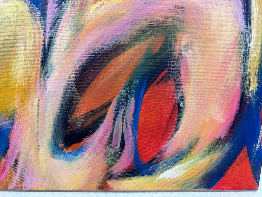 Gerrit Greve (1948-2024, Cardiff by the Sea, CA) Original Abstract Acrylic Painting On Canvas 2014 Signed Verso 16' X 20' Estimate $1,000-$2,000 [Photo 2]