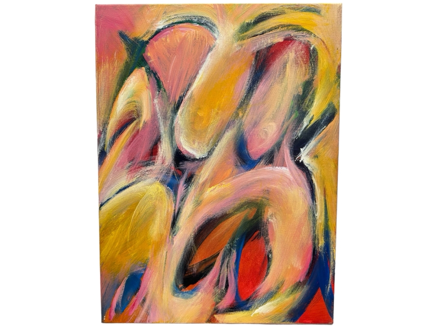 Gerrit Greve (1948-2024, Cardiff by the Sea, CA) Original Abstract Acrylic Painting On Canvas 2014 Signed Verso 16' X 20' Estimate $1,000-$2,000 [Photo 1]