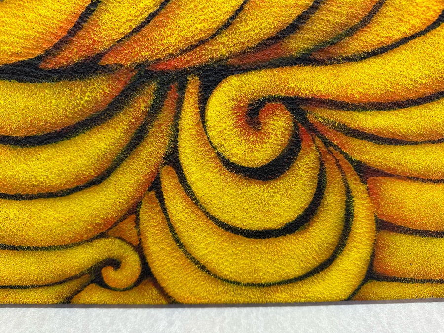 Gerrit Greve (1948-2024, Cardiff by the Sea, CA) Original Abstract Textured Sand Wave Acrylic Painting On Canvas Titled 'To The Beach 10' 2014 Signed Verso 20' X 16' Estimate $1,000-$2,000 [Photo 2]