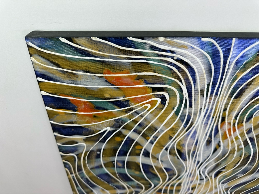 Gerrit Greve (1948-2024, Cardiff by the Sea, CA) Original Abstract Mixed Media Acrylic Painting On Canvas 16' X 20' Signed Verso Estimate $1,000-$2,000 [Photo 7]