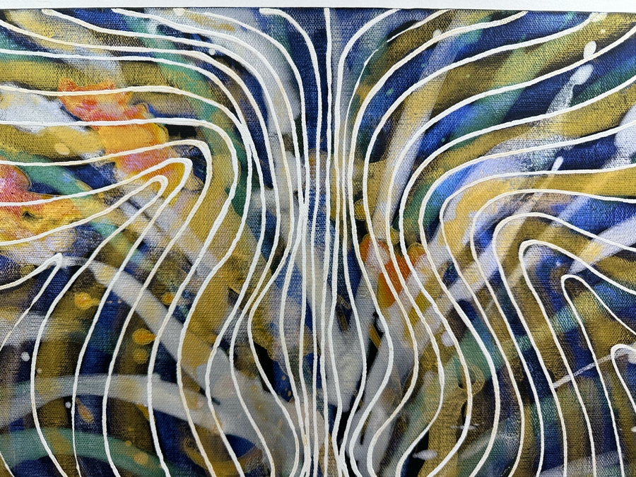 Gerrit Greve (1948-2024, Cardiff by the Sea, CA) Original Abstract Mixed Media Acrylic Painting On Canvas 16' X 20' Signed Verso Estimate $1,000-$2,000 [Photo 2]