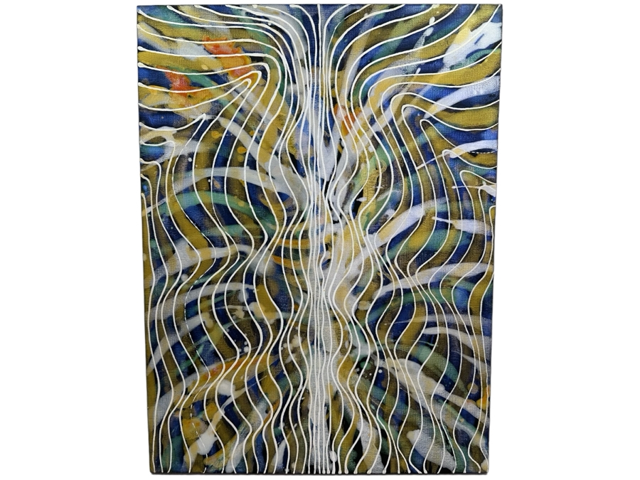 Gerrit Greve (1948-2024, Cardiff by the Sea, CA) Original Abstract Mixed Media Acrylic Painting On Canvas 16' X 20' Signed Verso Estimate $1,000-$2,000 [Photo 1]