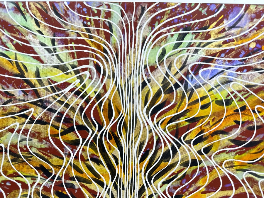 Gerrit Greve (1948-2024, Cardiff by the Sea, CA) Original Abstract Mixed Media Acrylic Painting On Canvas Signed Verso 20' X 16' Estimate $1,000-$2,000 [Photo 3]