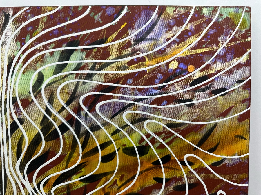 Gerrit Greve (1948-2024, Cardiff by the Sea, CA) Original Abstract Mixed Media Acrylic Painting On Canvas Signed Verso 20' X 16' Estimate $1,000-$2,000 [Photo 4]