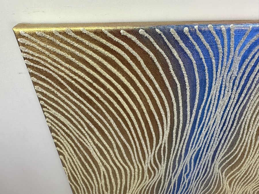 Gerrit Greve (1948-2024, Cardiff by the Sea, CA) Original Abstract Mixed Media Sand Acrylic Painting On Canvas 2010 Signed Verso 16' X 20' Estimate $1,000-$2,000 [Photo 6]