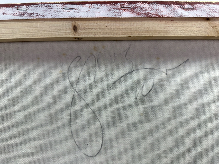 Gerrit Greve (1948-2024, Cardiff by the Sea, CA) Original Abstract Mixed Media Sand Acrylic Painting On Canvas 2010 Signed Verso 16' X 20' Estimate $1,000-$2,000 [Photo 8]