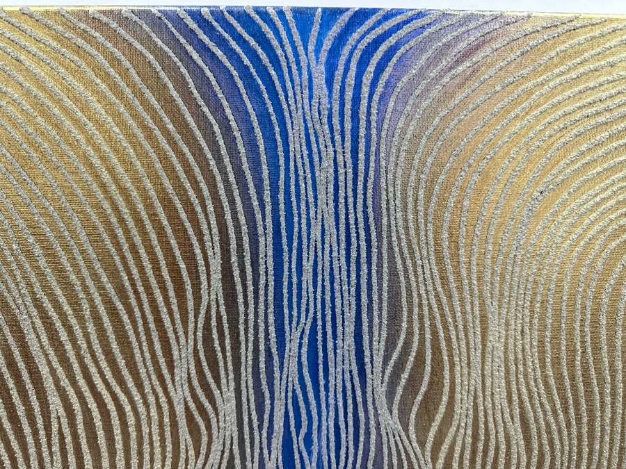 Gerrit Greve (1948-2024, Cardiff by the Sea, CA) Original Abstract Mixed Media Sand Acrylic Painting On Canvas 2010 Signed Verso 16' X 20' Estimate $1,000-$2,000 [Photo 2]