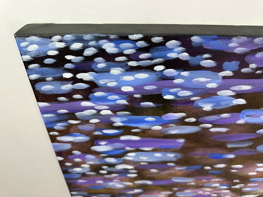 Gerrit Greve (1948-2024, Cardiff by the Sea, CA) Original Abstract Water Rocks Acrylic Painting On Canvas Titled 'Wonder Beneath The Surface 6' 2015 Signed Verso 16' X 20' Estimate $1,000-$2,000 [Photo 6]