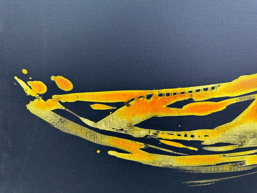 Gerrit Greve (1948-2024, Cardiff by the Sea, CA) Original Abstract Spirit Boats Acrylic Painting On Canvas 2018 Signed Verso 24' X 20' Estimate $1,000-$2,000 [Photo 3]