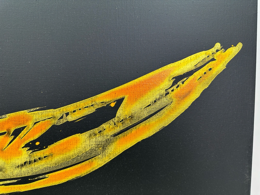 Gerrit Greve (1948-2024, Cardiff by the Sea, CA) Original Abstract Spirit Boats Acrylic Painting On Canvas 2018 Signed Verso 24' X 20' Estimate $1,000-$2,000 [Photo 4]