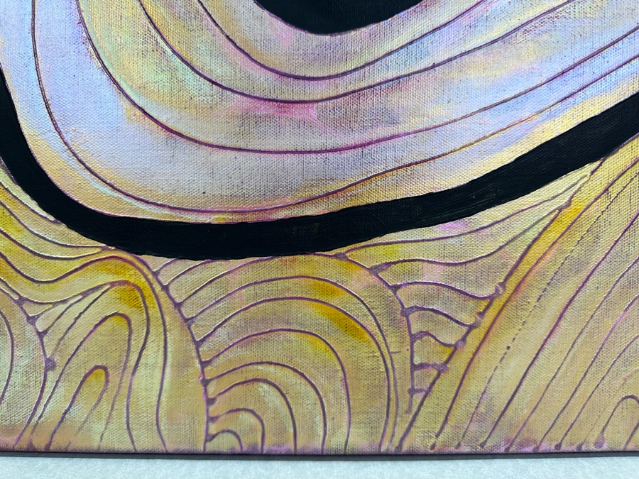 Gerrit Greve (1948-2024, Cardiff by the Sea, CA) Original Mixed Media Wave Acrylic Painting On Canvas Signed Verso 24' X 20' Estimate $1,000-$2,000 [Photo 5]