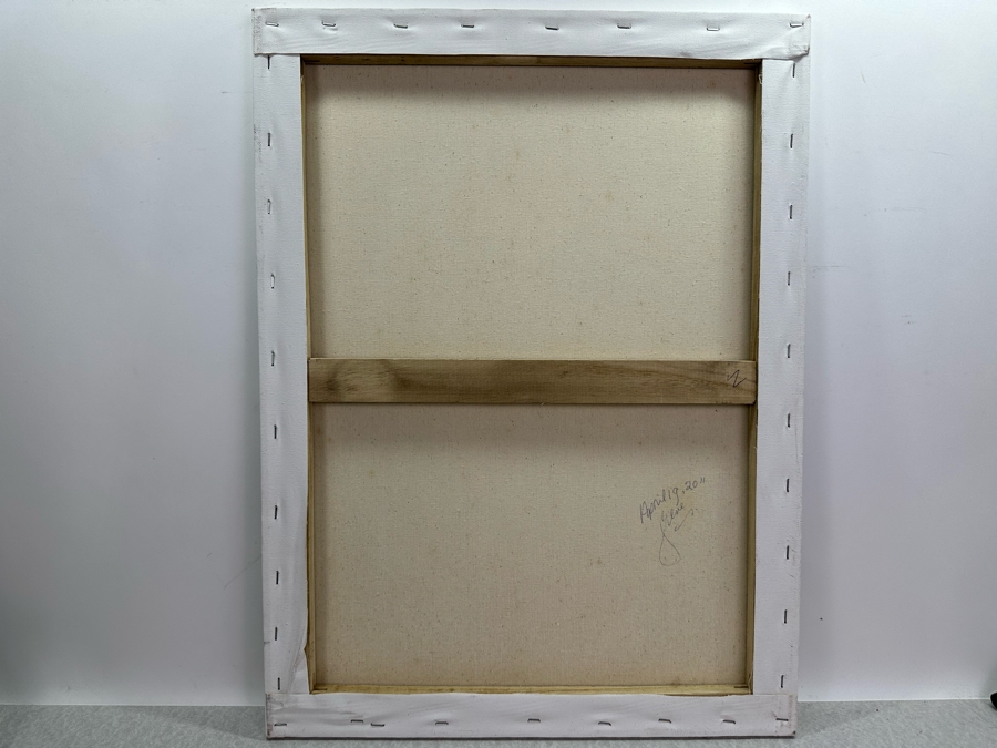 Gerrit Greve (1948-2024, Cardiff by the Sea, CA) Original Abstract Portrait Acrylic Painting On Canvas 2011 Signed Front & Verso 20' X 24' Estimate $1,000-$2,000 [Photo 7]