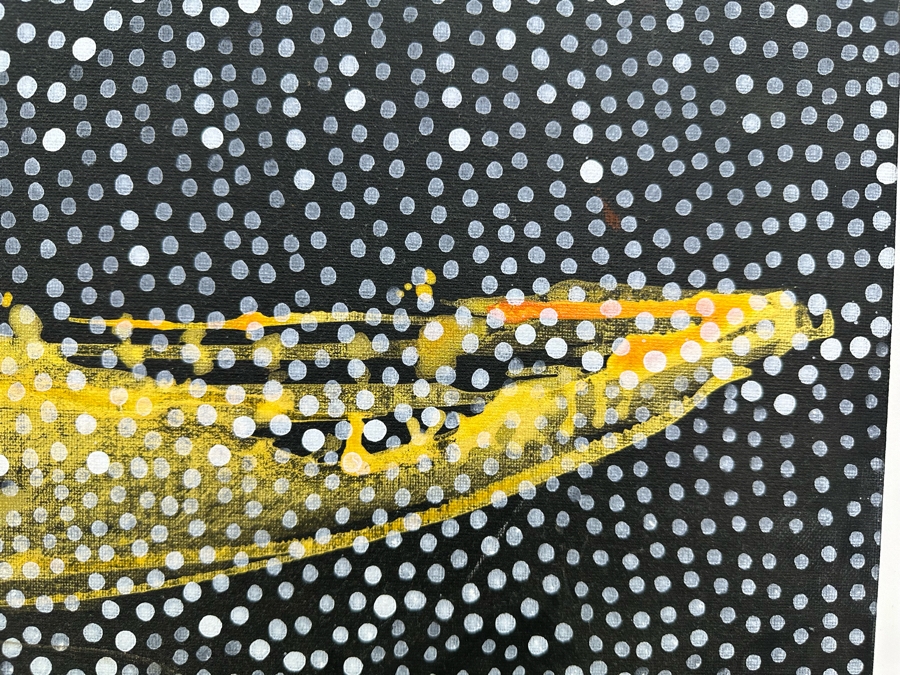 Gerrit Greve (1948-2024, Cardiff by the Sea, CA) Original Abstract Spirit Boats Acrylic Painting On Canvas Panel Titled 'Spirit Boat 91' 2007 Signed Verso 24' X 20' Estimate $1,000-$2,000 [Photo 4]