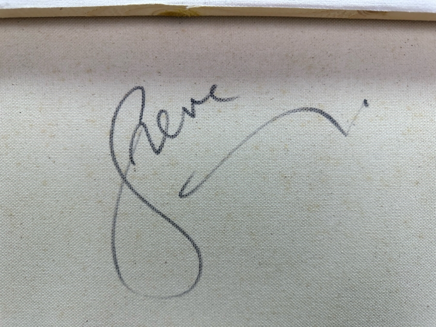 Gerrit Greve (1948-2024, Cardiff by the Sea, CA) Original Abstract Colorful Ripple Acrylic Painting On Canvas Signed Verso 20' X 20' Estimate $1,000-$2,000 [Photo 8]