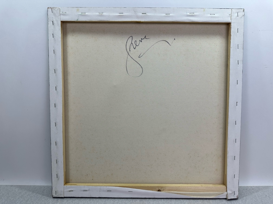 Gerrit Greve (1948-2024, Cardiff by the Sea, CA) Original Abstract Colorful Ripple Acrylic Painting On Canvas Signed Verso 20' X 20' Estimate $1,000-$2,000 [Photo 7]