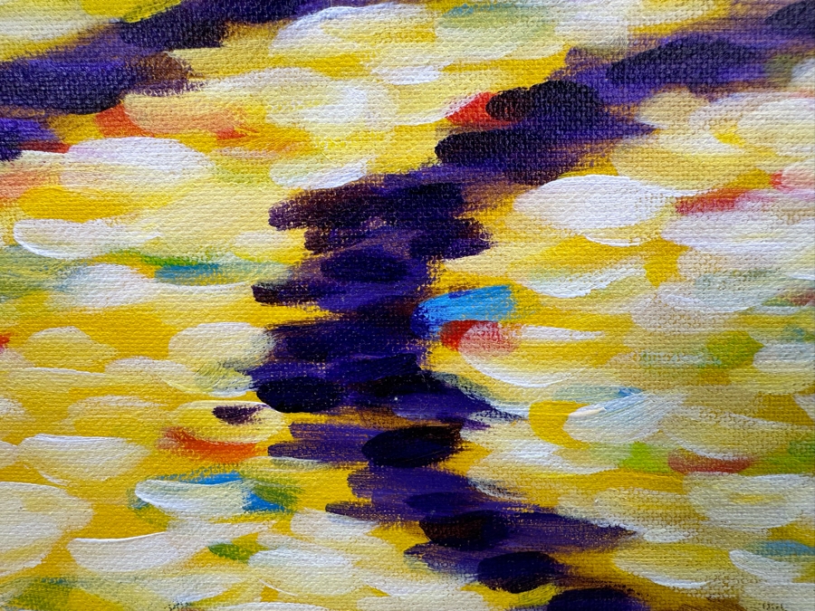 Gerrit Greve (1948-2024, Cardiff by the Sea, CA) Original Abstract Colorful Ripple Acrylic Painting On Canvas Signed Verso 20' X 20' Estimate $1,000-$2,000 [Photo 5]