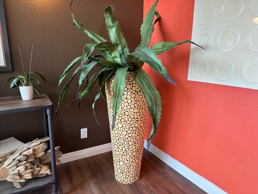 Large Cork Flower Vase With Artificial Plant 67'H [Photo 5]