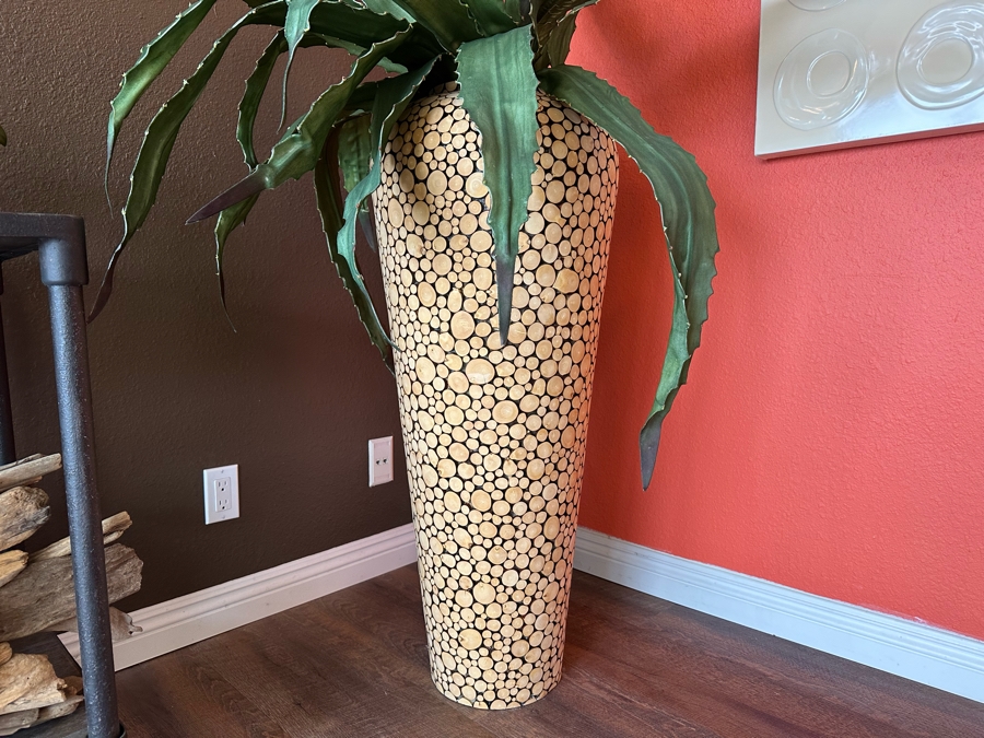 Large Cork Flower Vase With Artificial Plant 67'H [Photo 3]