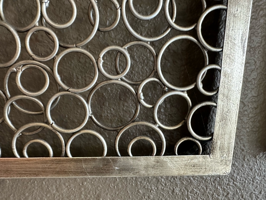 Set Of Four Metal Sculptural Circles Mirrors By The Uttermost Company 20' X 20' [Photo 6]