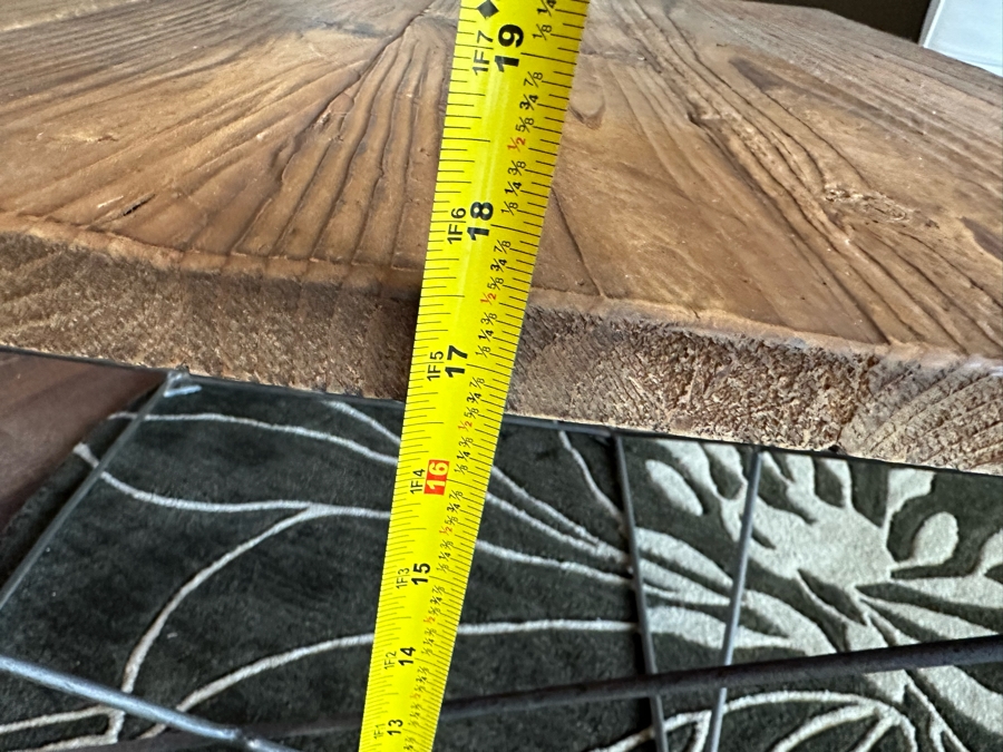 West Elm Reclaimed Wood Coffee Table 31.5'W X 31.5'D X 17.5'H [Photo 8]