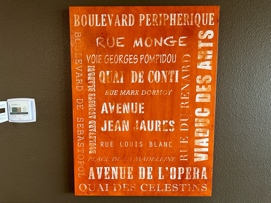 Orange French Canvas Print 30' X 40'