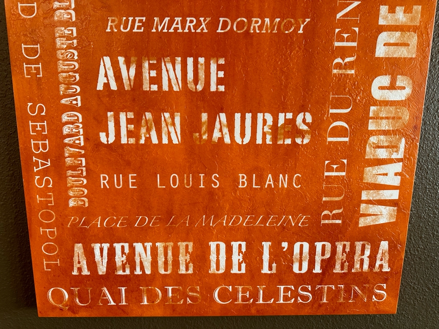 Orange French Canvas Print 30' X 40'