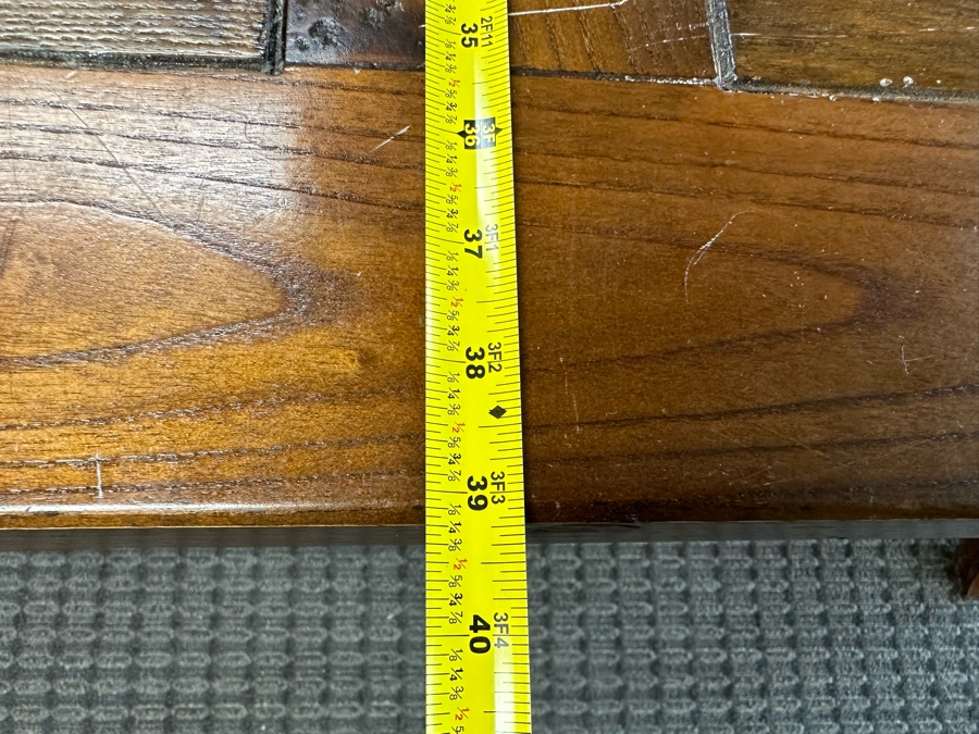 Rustic Wooden Farmhouse Cross-Legged Dining Table With Drop Leaves 78'W X 39'D X 31'H Each Leaf Is 9.75'W [Photo 10]