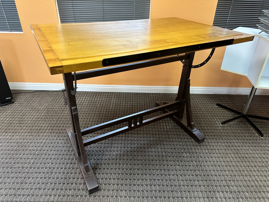 Restoration Hardware 1920s Style French Drafting Table 52'W X 34'D X 39'H [Photo 5]