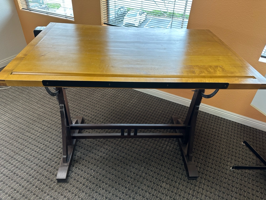 Restoration Hardware 1920s Style French Drafting Table 52'W X 34'D X 39'H [Photo 3]