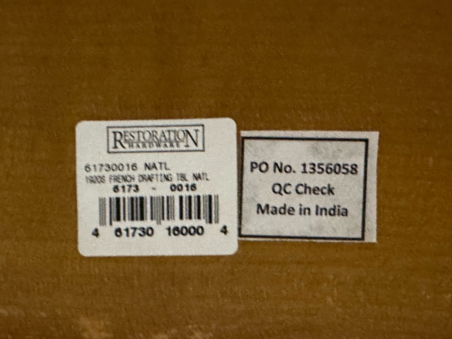 Restoration Hardware 1920s Style French Drafting Table 52'W X 34'D X 39'H [Photo 10]