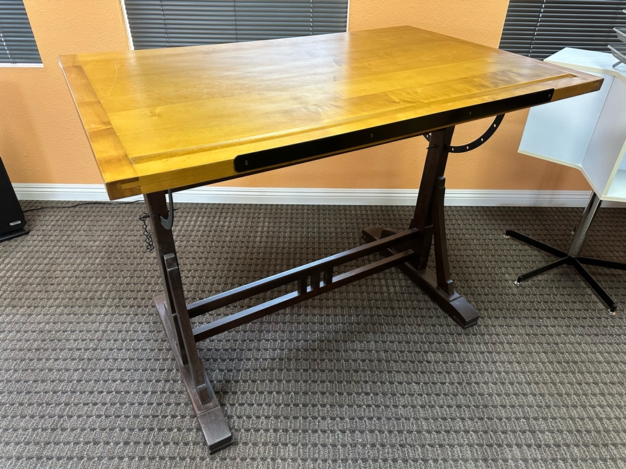 Restoration Hardware 1920s Style French Drafting Table 52'W X 34'D X 39'H [Photo 2]