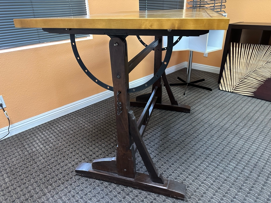 Restoration Hardware 1920s Style French Drafting Table 52'W X 34'D X 39'H [Photo 7]