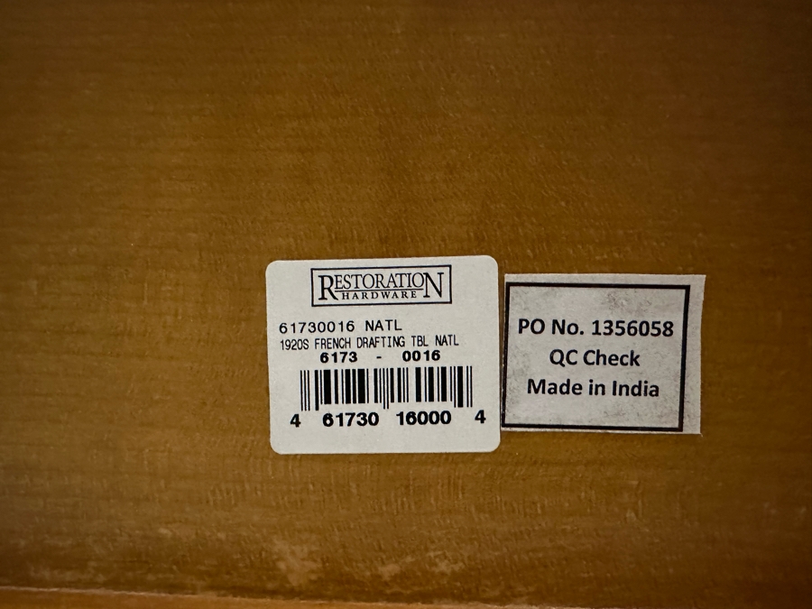 Restoration Hardware 1920s Style French Drafting Table 52'W X 34'D X 39'H [Photo 8]