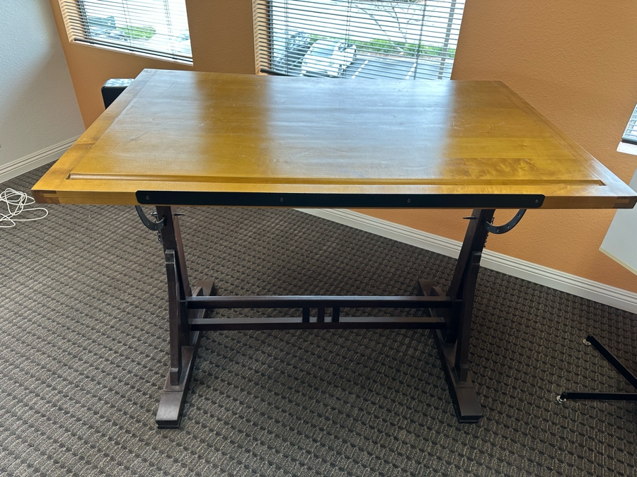 Restoration Hardware 1920s Style French Drafting Table 52'W X 34'D X 39'H [Photo 4]