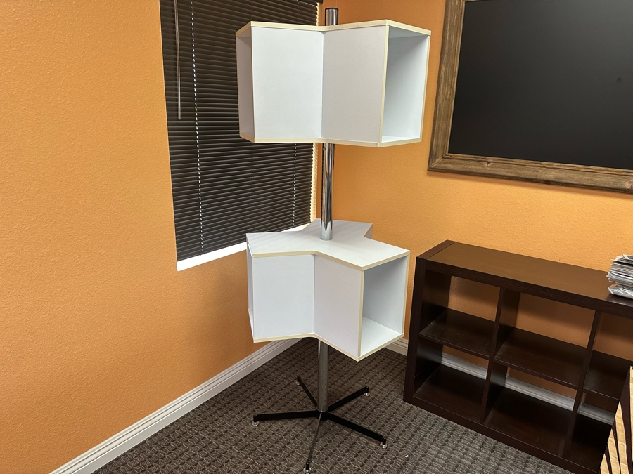 Rotating Bookcase Shelving With Chrome Stand 71'H [Photo 3]