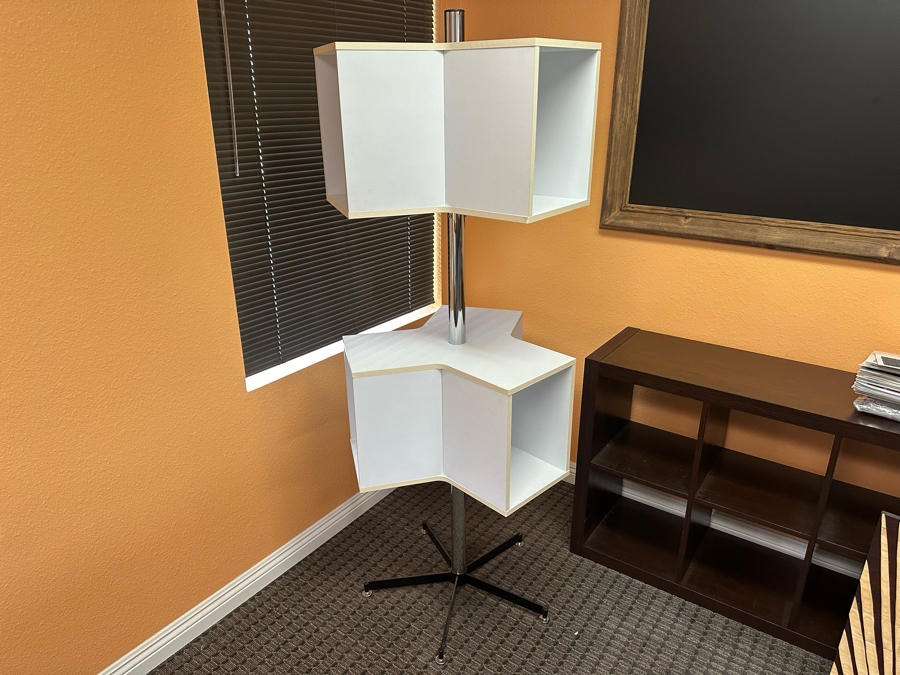 Rotating Bookcase Shelving With Chrome Stand 71'H [Photo 2]