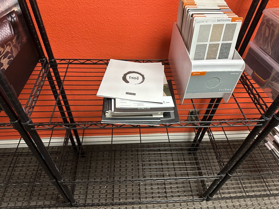 Three Black NSF Metal Wire Shelving Units Each Measures 36'W X 16'D X 72.5'H [Photo 3]